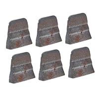 DOITOOL Keile, 6 Stk Fester Keil Ersatzkeil Für Hammer Axtstiel-keil-kit Metallkeil Hammerschmiedewerkzeuge Schmiedehammerkeil Hammergriffe Werkzeuggriffkeil Spaltkeil Axtkeilkegel Eisen Grey