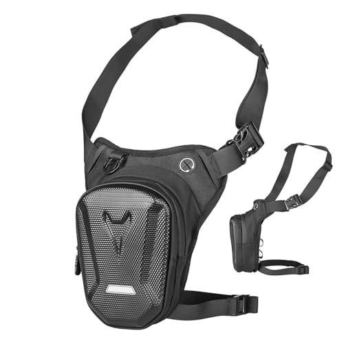 Bolsa para el muslo para motocicleta, compartimento ajustable con correa extraíble, bolsillos en los hombros y los muslos con cremallera, para pesca, viajes, senderismo, senderismo, ciclismo, escalada