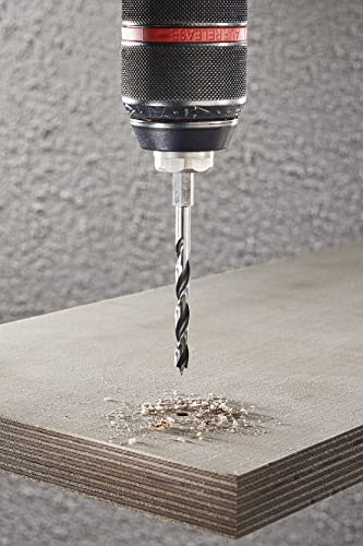 wolfcraft Holzspiralbohrer, Sechskant-Schaft, Ø 3 mm I 7261000 I Für Bohrungen in Weichholz