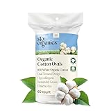 Sky Organics Organic Premium Cotton Large Pads for Makeup Removal, Cleansing, Toner Application, 100% Pure Organic Cotton with GOTS Certified, Dual Textured Design