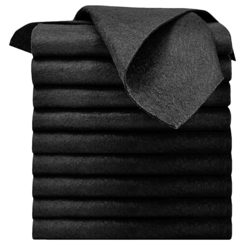 QUMIIRITY 10 Piezas Trapo magico Toallas de Limpieza arrumação cozinha bayeta escurreplatos Toalla Absorbente Limpieza de Cubiertos paños de Limpieza paños Reutilizables Tela no Tejida Black