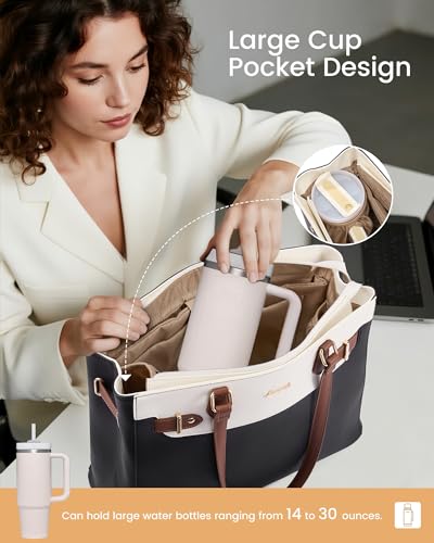 LOVEVOOK Cup Holder Laptop Tote