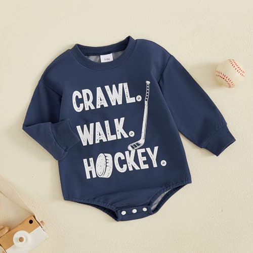 Gueuusu Hockey Baby Boy Girl Romper Long Sleeve Retro Future Hockey Player Bodysuit Newborn Infant Sports Outfit2