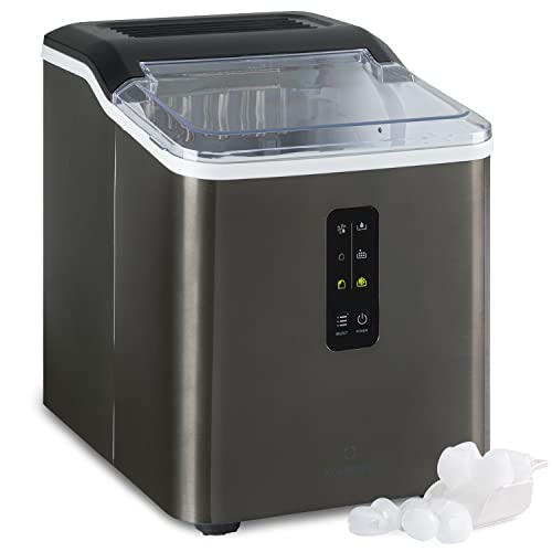 Klarstein Eiswürfelmaschine für Zuhause Camping Gastro, Schnelle Mini Eiswürfelmaschine Klein, Profi Eismaschine für Große Kleine Klare Eiswürfel, Selbstreinigend mit 1,5L Eiswürfelbehälter, 12kg/24h