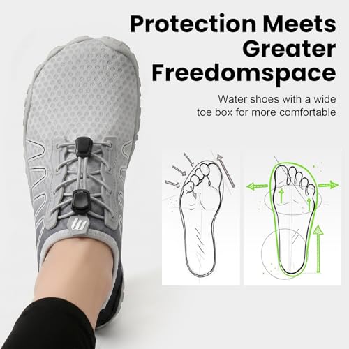 Hike Barefoot Shoes Women Men Footwear, Wide Toe Box Water Shoes, Quick-Dry Zero Drop Comfortable & Non-Slip Pro Barefoot Beach Swim Minimalist Grounding Shoe for Walking Hiking — view 4