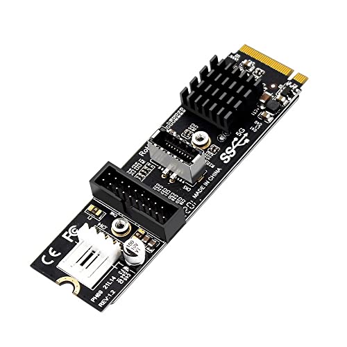Image of Xiwai 5Gbps Type-E USB 3.1 Front Panel Socket & USB 2.0 to NVME NGFF M-Key Express Card Adapter for Motherboard