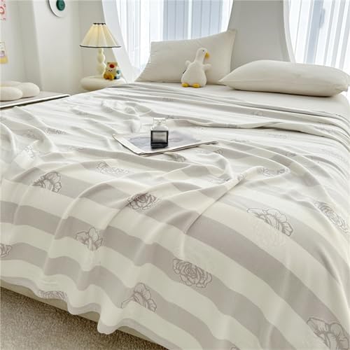 Manta Sherpa fina de verano para sofás y camas con edredón refrescante gris 3