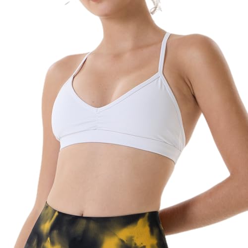 Image of AUROLA Mercury Workout Sports Bras Women Athletic Removable Padded Backless Strapy Minimal Crop Top