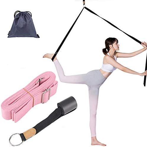 Xroam Yoga Strap/Stretch Band with Safe Adjustable Metal D-Ring - Yoga Strap for Stretching-Stretching Strap Band for Yoga Physical Therapy, Dance and Pilates, Gymnastics, Hamstring Strength Training