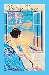 Vintage Vogue Journal: Alternate lined and blank pages to write or sketch - Pretty cover - Vintage 1020s Fashion, Bluebird of Happiness