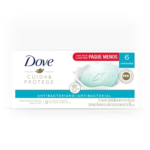 Pack Sabonete em Barra Dove Cuida & Protege Envoltório 6 Unidades 90g Cada Leve Mais Pague...