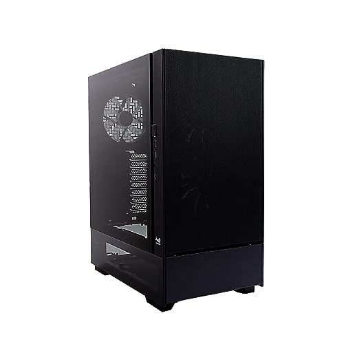 Gabinete para PC InWin ModFree Base, Torre completa E-ATX, flujo de aire alto, soporta ventiladores de 120 mm o 140 mm y refrigeración AIO de hasta 280 mm, diseño modular para expansión, panel lateral de vidrio templado, color negro