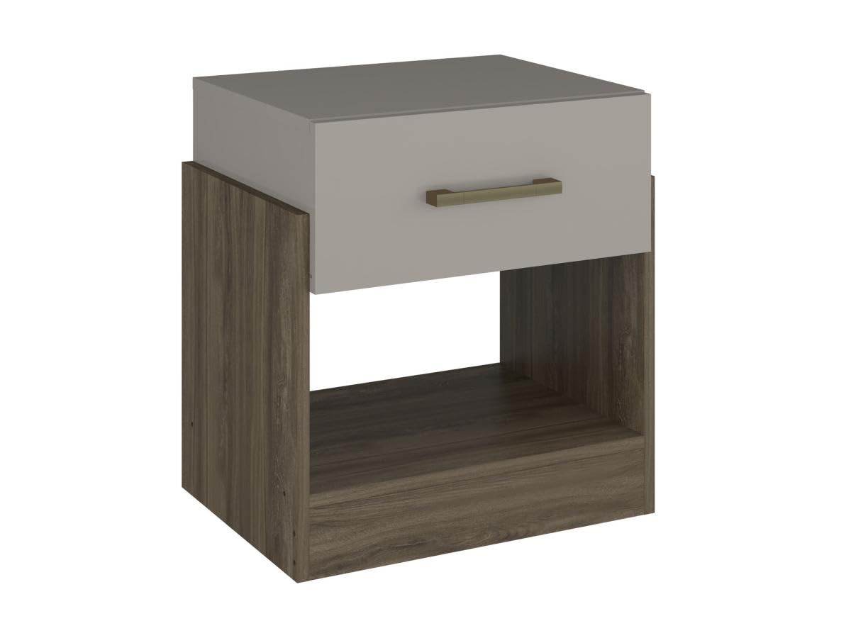 2 Comodini Camera Da Letto Casaria 50x40x35cm - Con Cassetto E Ripiano