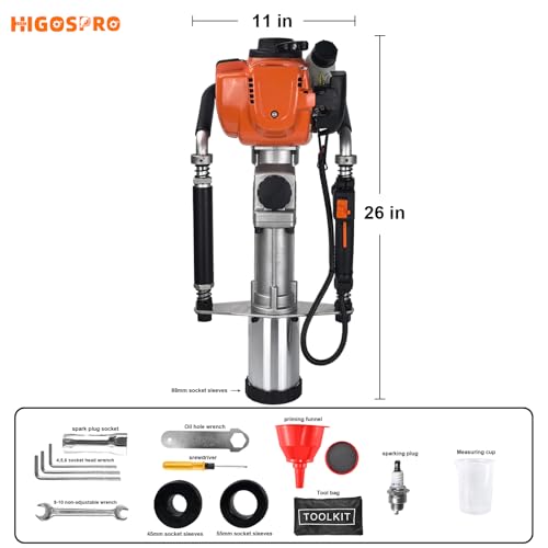 1200W 4-Stroke 37.7cc Gas T Post Driver with 3 Sleeves by HIGOSPRO - Used condition - Image 7