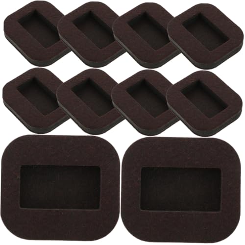 VILLFUL 10 pièces Lot de Embouts Feutre pour Chaise roulettes Patins Antidérapants pour Sols Durs Protection Anti-Rayures Bruit Adaptés Fauteuils et Bureaux