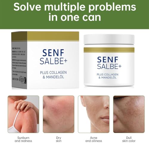 Senfsalbe Plus – Effektive Senfsalbe Gegen Cellulite für Straffende Haut | Intensive Feuchtigkeitspflege & Massage-Creme für Bauch, Beine, Po, Oberschenkel und Oberarme