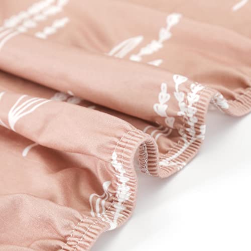 Image of GRSSDER Stretch Ultra Soft Jersey Knit Changing Pad Cover Set 2 Pack, Change Table Pad Covers Fit 32 inch /34 inch x 16 inch Pads Safe and Snug, Cute Diaper Change Table Sheets for Girls, Fox Pattern for Baby