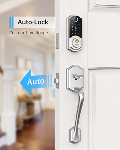 SMONET Front Door Lock Set, Smart Lock with Handle, Keyless Entry - image 8