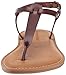 Amazon Essentials Women's Casual Thong Sandal with Ankle Strap, Brown, 9