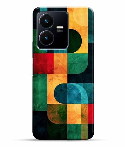 Image of Pattern Colorful Printed Hard Back Case Cover & Compatible for Vivo Y22 | Vivo Y22S | V2207 (Multicolor) - D1812