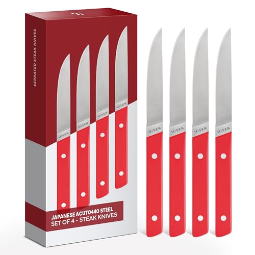 Misen ACUTO Straight-Edge 4-Piece Steak Knife Set