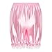 Satini Frilly Lace Sissy Ruffled Victorian Lolita Bloomer Shorts Silky Satin Pumpkin Pantaloon Pettipants (Baby Pink, XL)