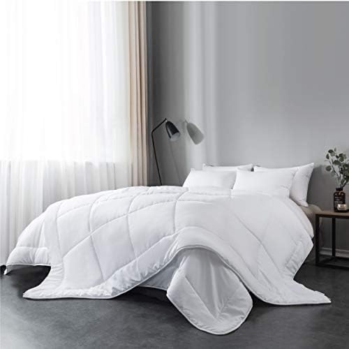 Everspread King Size All-Season Down Alternative Comforter Duvet Insert, Soft Microfiber, Quilted Design, Machine Washable – White