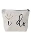 Bridal Shower Gift Bride Gift I Do Canvas Makeup Bag Gold Make Up Pouch Cosmetic Pouch Cosmetic Bag Makeup Organizer Bride To Be Gift I Do Wedding Vows