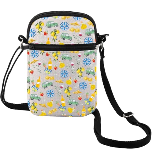 MEIKIUP Amalfi Coast Italy Canvas Tote Bag Italy Lover Positano Lemons Shoulder Bag Southern Italy Coast Trip Gift