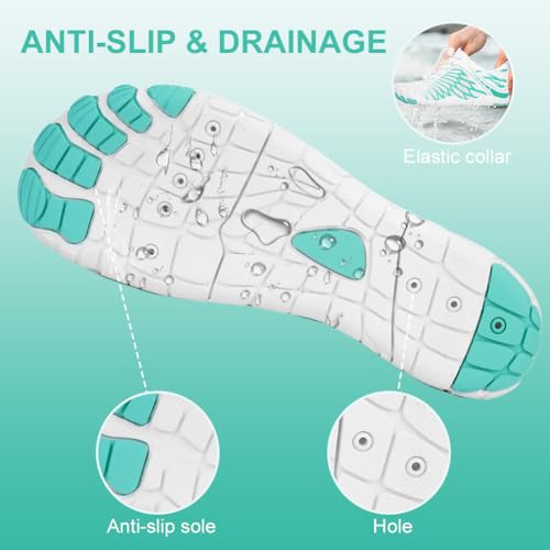 Image of ELETON Barefoot Shoes Women Men Footwear, Wide Toe Box Hiking Zero Drop Non-Slip Quick-Dry River Boat Pool Beach Water Shoes, Lightweight Swimming Running Walking Sneakers Unisex