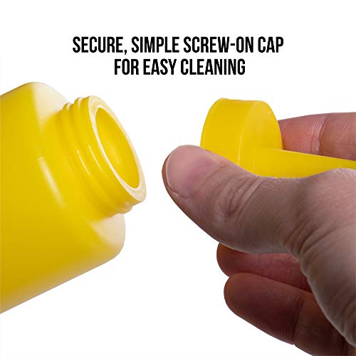 Ketchup and Mustard Squeeze Bottle Value Combo Pack | 14-pack, 16-oz Plastic Kitchen Table Condiment Squirt Dispenser Bundle | Restaurant Supplies for Food Truck, Grilling, Dressing, BBQ Sauce, Crafts - Thumbnail 3