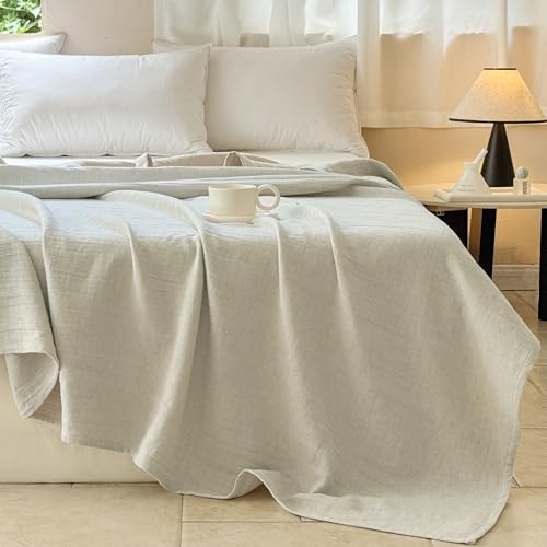 Linen Cotton Blend Blanket 90x90