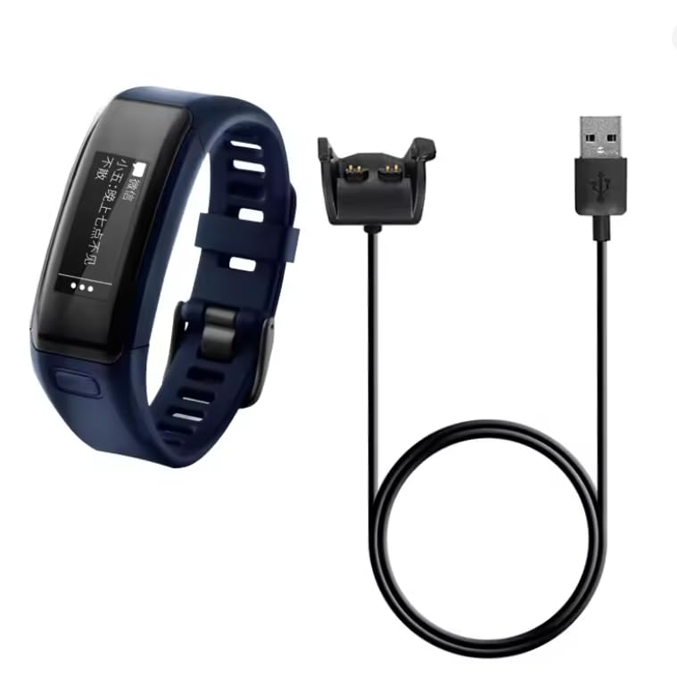 High Speed Replacement Charging Cable for Garmin Vivosmart HR/HR+, USB Charger Dock with Secure Clip, Fast Charging & Data Sync Activity Tracker Cable Charger(3.3ft/100cm)