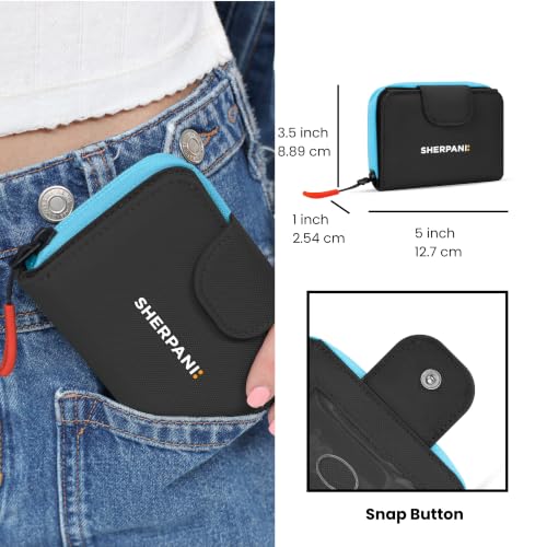 Image of Sherpani Barcelona, Nylon Bifold Zipper Pocket Wallet for Women, Travel Bag, RFID Protection