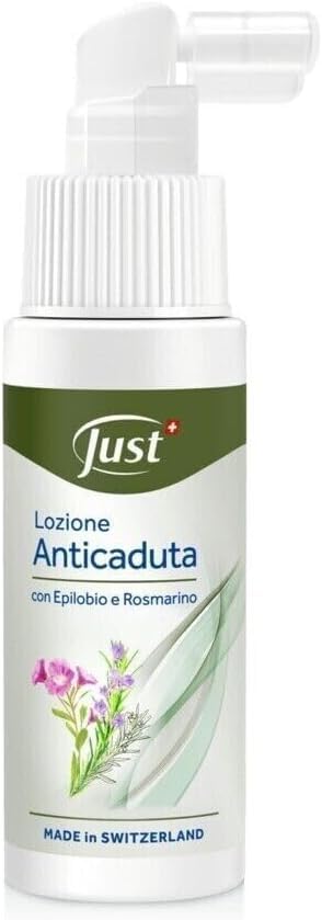 Just Lozione Anticaduta per Capelli con Epilobio e Rosmarino, Made in Switzerland