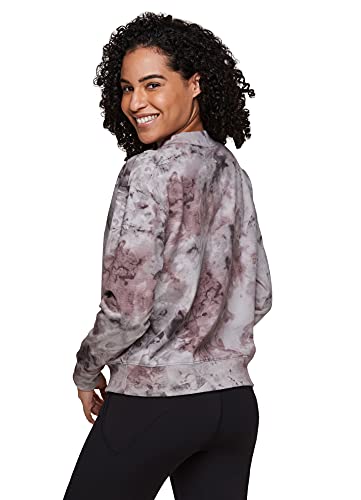 Rbx Active Women's Fashion Regular Length Relaxed Fit Lightweight French Terry Neutral Tie Dye Sweatshirt Tie Dye Dark Taupe M #TOP3