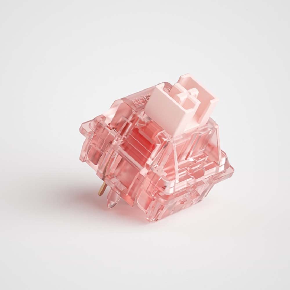 kutethy Gateron Ink v2 Commutateurs linéaires 5 Broches prélubrifiés Roses 50g Force DIY Commutateur de Clavier mécanique (35 pièces, Pink Ink v2)