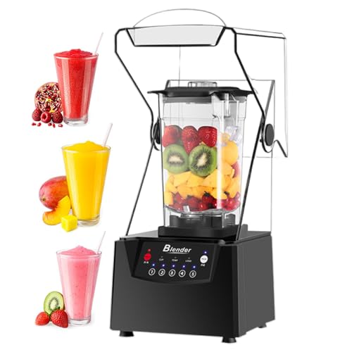 lilishangmao Licuadora Comercial Compacta, Portátil para Batidos, Preparación De Alimentos Y Hielo Licuado, Base De 2200 W Y Capacidad De 1.8 L, 5 Programas Preestablecidos, con Carcasa Insonorizada lilishangmao Licuadora Comercial Compacta, Portátil para Batidos, Preparación De Alimentos Y Hielo Licuado, Base De 2200 W Y Capacidad De 1.8 L, 5 Programas Preestablecidos, con Carcasa Insonorizada