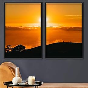 signwin 2 Piece Framed Canvas Wall Art Colorful...