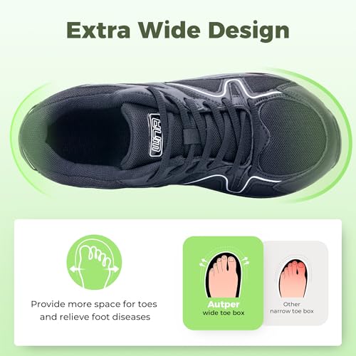 Image of Autper Plantar Fasciitis Shoes Women Walking Arch Support Tennis Casual Athletic Nurse Orthotic Sneakers for Foot Pain Relief