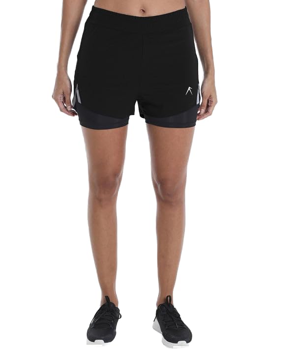 WIZARD GYM Women Vent Speed 2 in 1 Short S Black