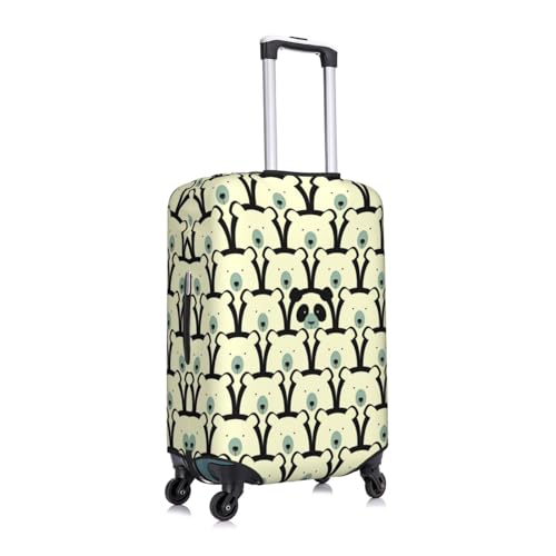 Panda Among Polar Bears Luggage Cover Anti Scratch Dirt Waterproof Elastic Travel Luggage Cover Protector Suitcase Cover for Suitcase Tsa Approved Fit 18-32 Inch Luggage2