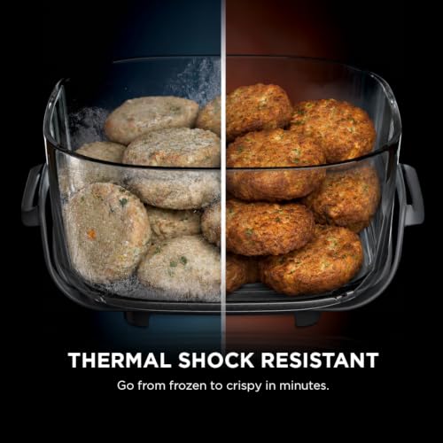 Image of Ninja Crispi Portable Cooking System with Crispi PowerPod, 6 Cups and 4 Quart TempWare Glass, Thermal Shock Resistant, Storage Lids, Microwave Safe