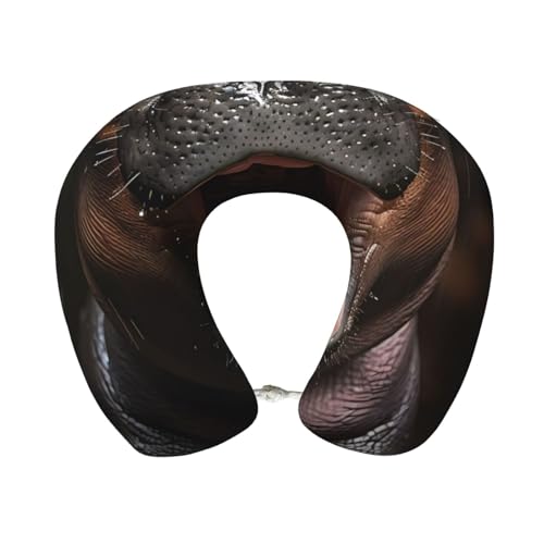 Kuilepa Playful Baby Hippo Splash Print Travel Pillow,Memory Foam Neck Pillow Head Support Soft Pillow for Sleeping Rest,Airplane Car & Home Use