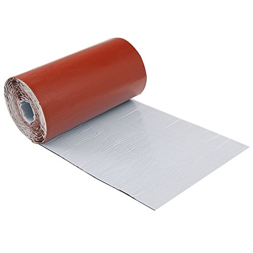 Preisvergleich Produktbild Stabilo Wandanschlussband Kaminanschlussband EPDM mit Aluminium Streckgitter - ziegelrot RAL 8004