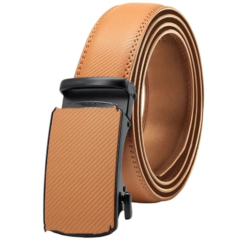 Men's Adjustable Ratchet Strap, Automatic Winding, Casual Genuine Leather Belt Tpzd-219Ta 125cm