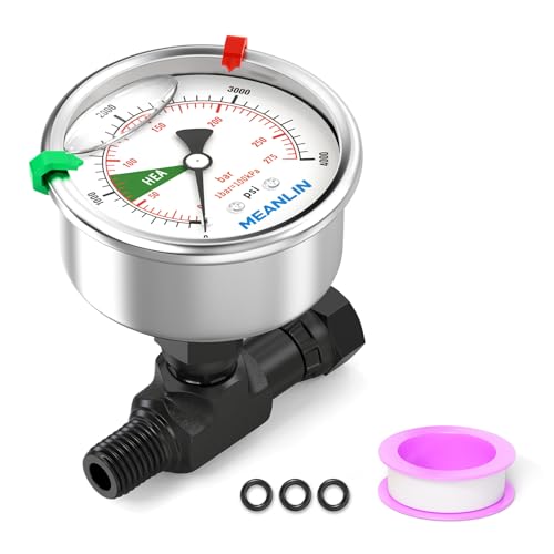 MEANLIN Stainless Steel 0-4000 PSI Pressure Gauge