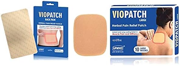 Viopatch Herbal Pain Relief Patch Combo Pack of 5 Back Pain & 10 Large Patch| Instant Relief from Muscular Pain & Joint Pain| Natural Pain Relief Patches | No Side Effects