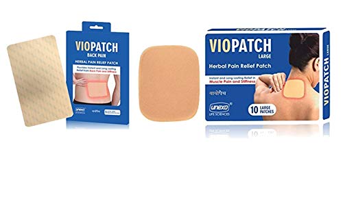 Viopatch Herbal Pain Relief Patch Combo Pack of 5 Back Pain & 10 Large Patch| Instant Relief from Muscular Pain & Joint Pain| Natural Pain Relief Patches | No Side Effects