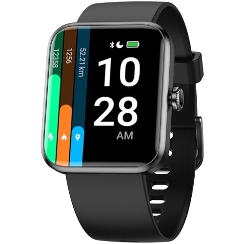 Imzuc Smart Watch for Women Men, Fitness Tracker Watch with Heart Rate Monitor, Sleep, SpO2 Tracker, 5ATM Waterproof Smartwatch Sports Watch Compatible with Android iOS Phones Step Calories Counter